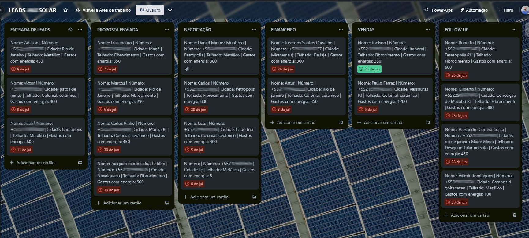 CRM PARA ACOMPANHAMENTO DE LEADS